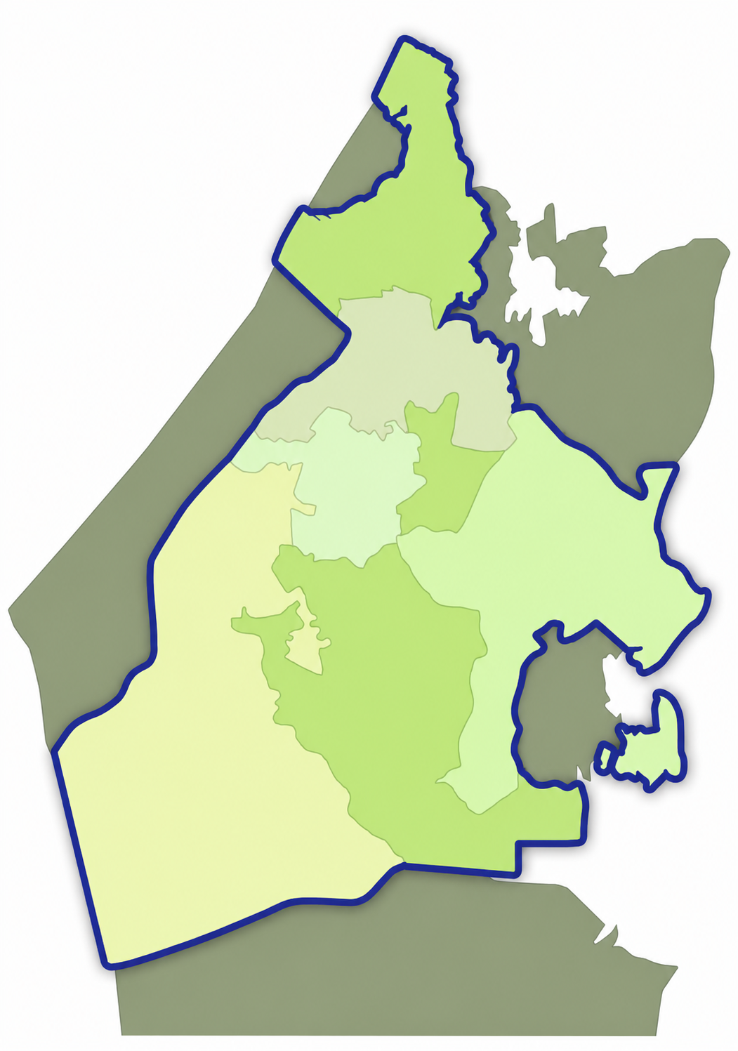 מפת הנגב המערבי